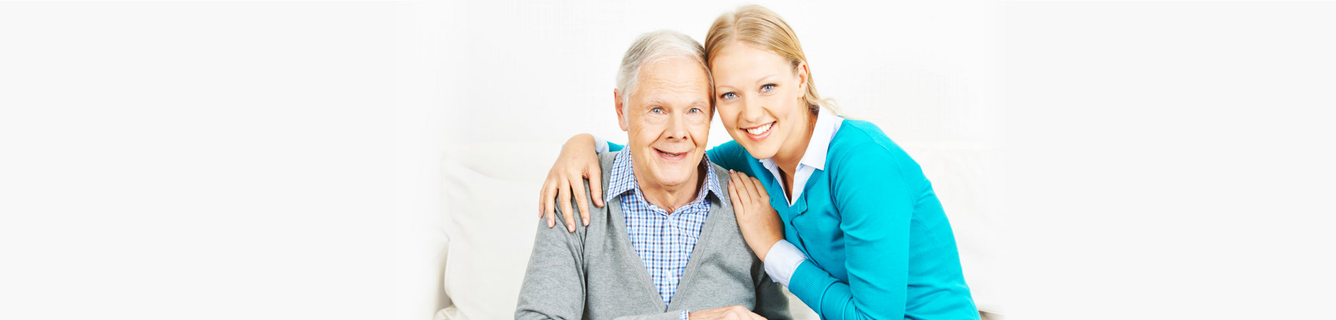 caregiver and elderly man